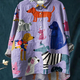 Rose — Dog Print Blouse