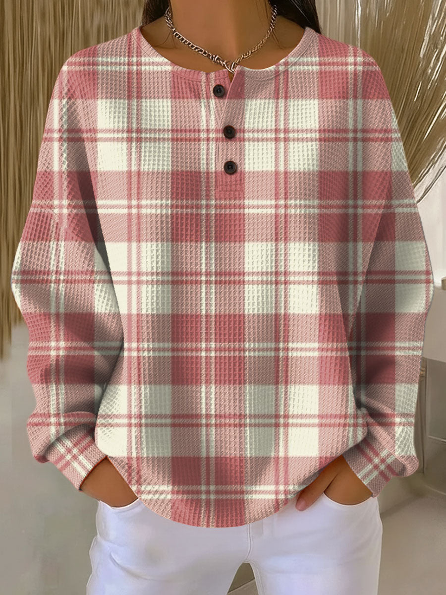 Emilie — Pink Check Jumper