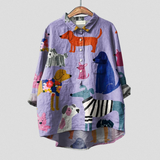 Rose — Dog Print Blouse