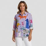 Rose — Dog Print Blouse