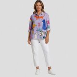 Rose — Dog Print Blouse