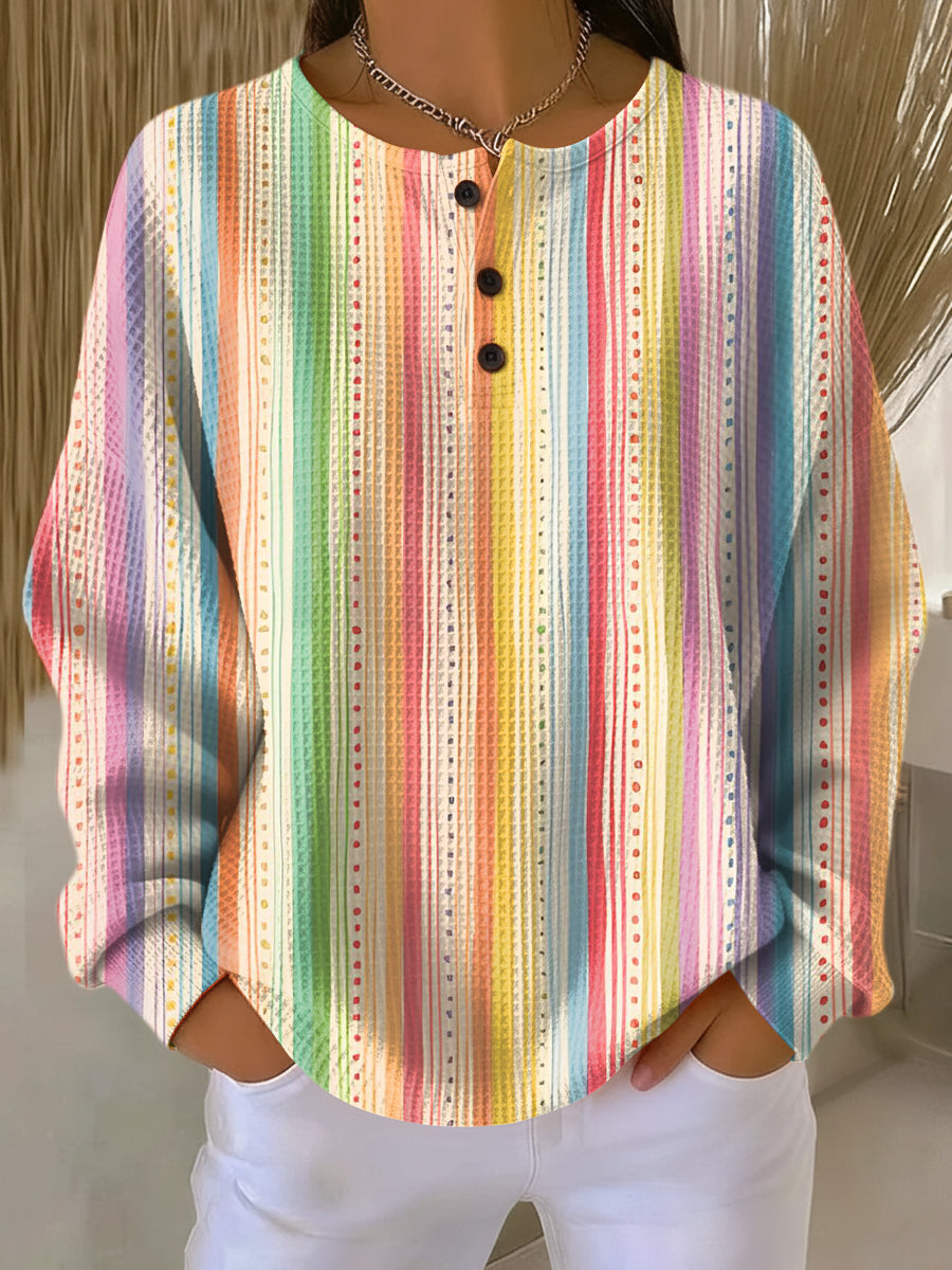 Sara — Rainbow Stripe Jumper
