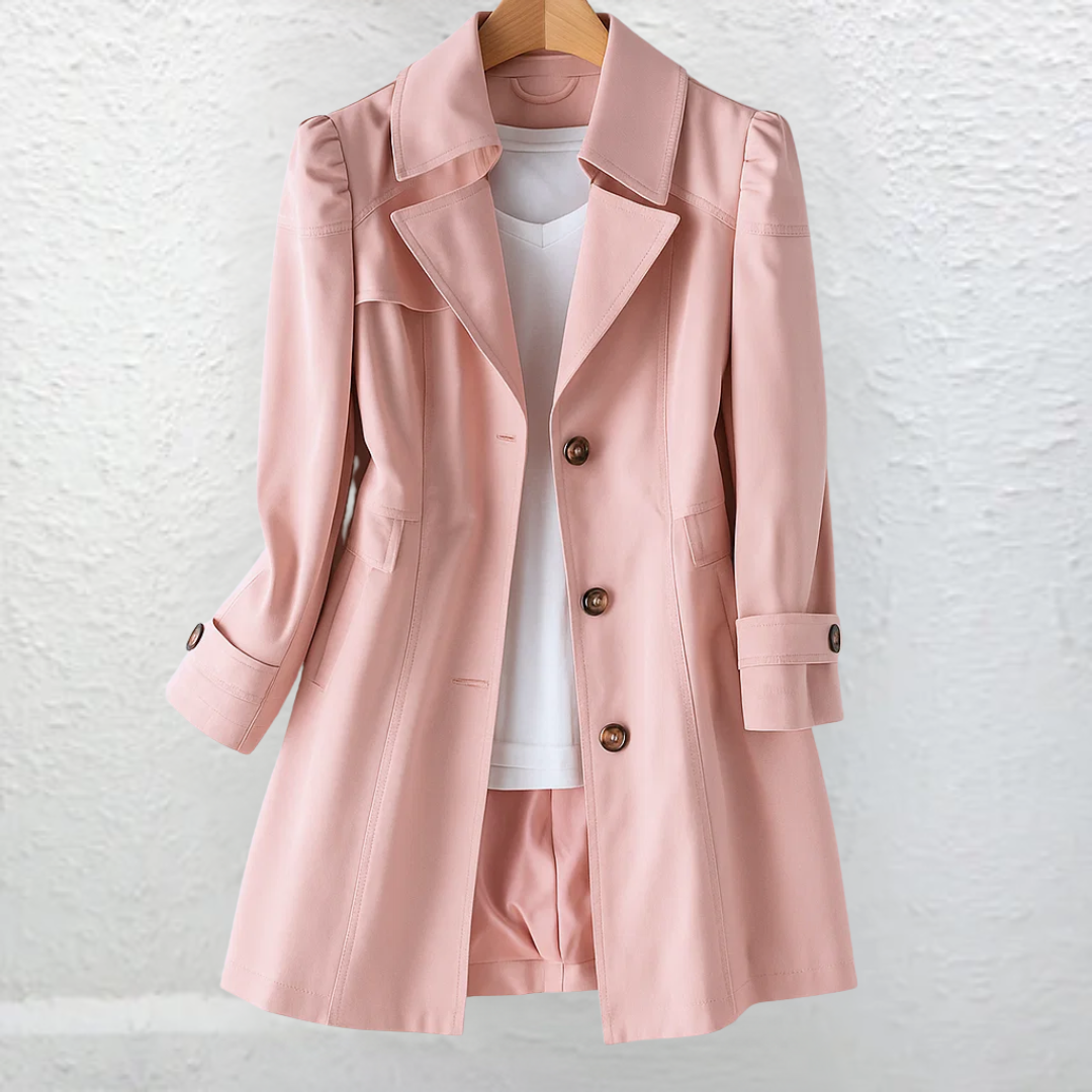 Inés — Elegant Vintage Button Coat