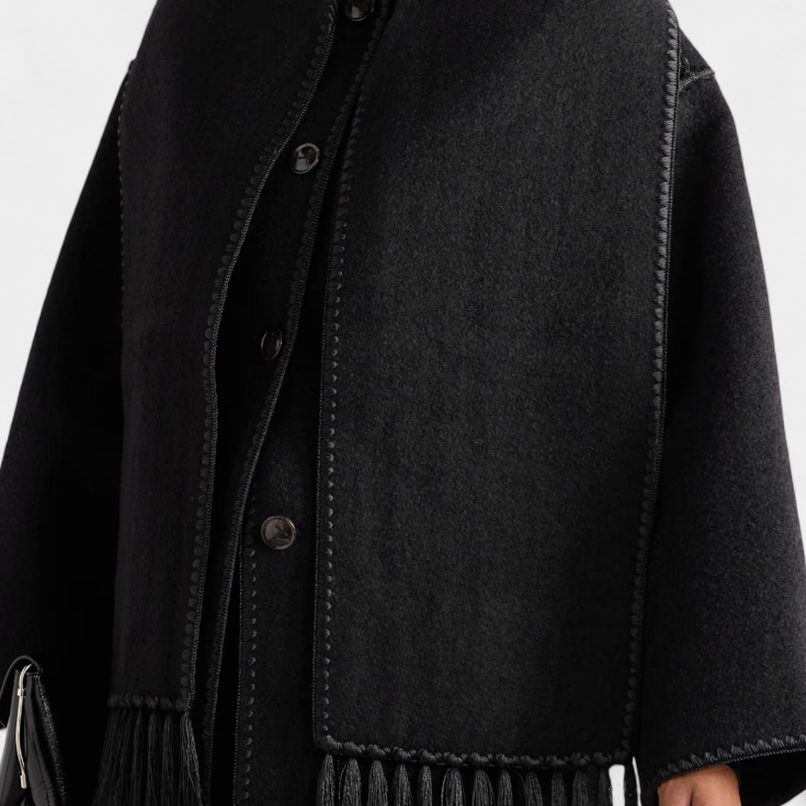 Pauline — Fringe Scarf Coat